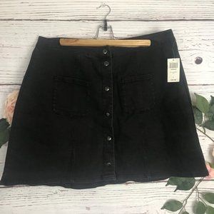 Blackheart Size 2 Plus Size Black Jean Skirt